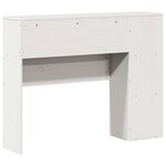 vidaXL Tête de lit avec rangement blanc 90 cm bois massif de pin