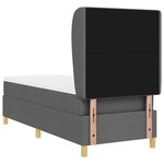 vidaXL Lit à ressorts avec matelas gris foncé 90x190 cm Gris foncé