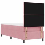 vidaXL Lit à ressorts avec matelas Rose 80 x 200 cm Velours