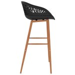 vidaXL Chaises de bar lot de 2 noir