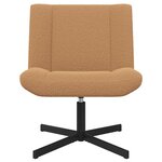 vidaXL Chaise pivotante Beige 63 x 75 x 76 cm Peau de mouton