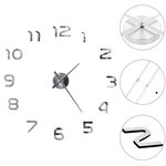 vidaXL Horloge murale 3D Design moderne 100 cm XXL Argenté