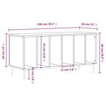 vidaXL Armoire à disques blanc brillant 100x38x48 cm bois d'ingénierie