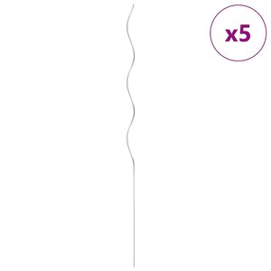 vidaXL Supports de plantes en spirale 5 Pièces Acier galvanisé 110 cm