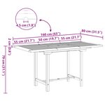 vidaXL Ensemble de salle à manger pour jardin 5 Pièces Marron