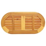 vidaXL Plateau de table Huile Naturelle 80 x 40 x 2 cm