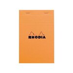 Bloc de direction couverture orange 80 feuilles (160 pages) format A5 réglure unie RHODIA