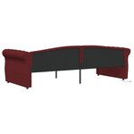 vidaXL Lit avec éclairage USB Rouge bordeaux Tissu 90x200 cm