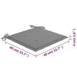 vidaXL Chaises de jardin empilables avec coussins lot de 8 Teck solide
