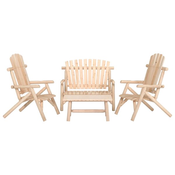 vidaXL Ensemble de salon de jardin 4 Pièces bois massif d'épicéa