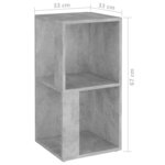 vidaXL Armoire d'angle Gris béton 33x33x67 cm Bois d'ingénierie