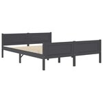 vidaXL Cadre de lit sans matelas bois de pin massif gris 120x200 cm