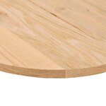 vidaXL Dessus de table 100x50x2 cm bois de chêne massif ovale