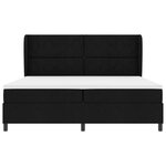 vidaXL Lit à ressorts avec matelas Noir 200 x 200 cm tissu