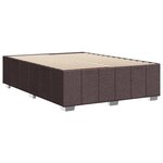 vidaXL Cadre de lit sans matelas marron foncé 160x200 cm tissu