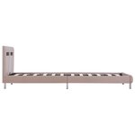 vidaXL Cadre de lit avec LED sans matelas cappuccino 90x200 cm