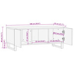 vidaXL Table basse 100x55x40 cm bois de manguier massif brut