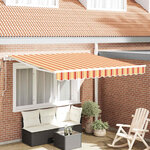 vidaXL Auvent Rétractable 350 x 250 cm jaune et orange