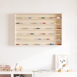 vidaXL Vitrine de collection en bois avec 6 étagères 80x8 5x55 cm