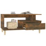 vidaXL Table basse Chêne fumé 90x49x45 cm Bois d'ingénierie