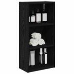 vidaXL Armoire murale de salle de bain Chêne Noir 30 x 16 x 62 5 cm