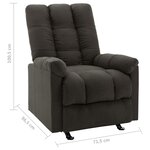 Vidaxl fauteuil inclinable taupe tissu
