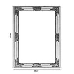 Miroir décoration moderne design mural au style baroque 80 x 60 cm doré 03_0010185