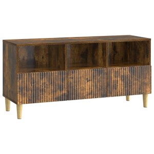 vidaXL Meuble TV 102 x 34 5 x 50 cm Chêne fumé Bois d'ingénierie