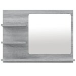 vidaXL Miroir de bain Sonoma gris 60x10 5x45 cm Bois d'ingénierie