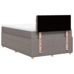 vidaXL Sommier à lattes de lit avec matelas taupe 120x190 cm tissu