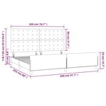 vidaXL Cadre de lit avec tête de lit Gris foncé 200x200 cm Velours