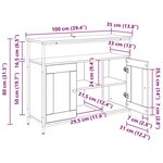 vidaXL Buffet Chêne artisanal 100 x 35 x 80 cm Bois d'ingénierie