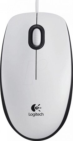 Souris filaire logitech b100 optical usb (blanc)