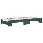 vidaXL Lit de jour avec gigogne et tiroirs vert foncé 80x200cm velours