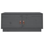 vidaXL Table basse Gris 80x50x35 cm Bois massif de pin
