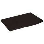 vidaXL Dessus de bureau marron foncé 60x40x2 cm bois chêne traité