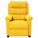 vidaXL Fauteuil inclinable Jaune Tissu