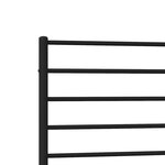 vidaXL Cadre de lit métal sans matelas avec pied de lit noir 75x190 cm