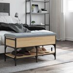 vidaXL Banc à chaussures chêne sonoma 82x42x45 cm bois d'ingénierie