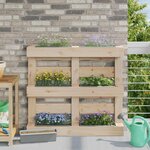 vidaXL Caisses à fleurs pour palettes Euro 12 Pièces Gris clair