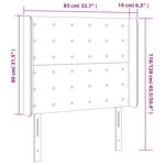 vidaXL Tête de lit à LED Rose 83x16x118/128 cm Velours
