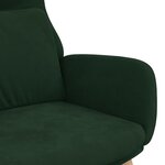 vidaXL Chaise de relaxation Vert foncé Velours
