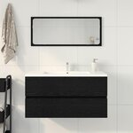 vidaXL Meuble de Lavabo de Salle de Bain Chêne noir 90 x 38 5 x 45 cm