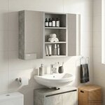 vidaXL Armoire murale de salle de bain Gris Béton 40 x 16 x 62 5 cm