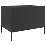 vidaXL Table basse noir 68x50x50 5 cm acier