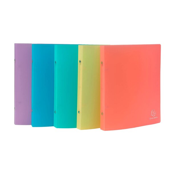 Classeur Format Écolier 2 Anneaux 15mm Pp Chromaline Pastel - Couleurs Assorties - Exacompta