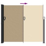 vidaXL Auvent latéral rétractable beige 180x600 cm
