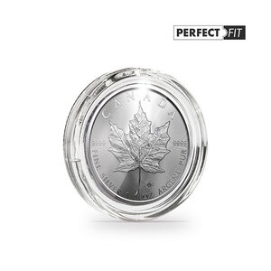 Capsules rondes ULTRA PERFECT FIT pour pièces de 1 oz Maple Leaf argent. Paquet - 100 capsules