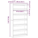 vidaXL Bibliothèque Beige Bois d'ingénierie
