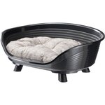 Corbeille chat ou chien Throne 6 avec coussin relax - Noir